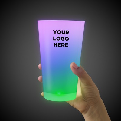 16 Oz. Multi-Colored Neon Look Pint Glass